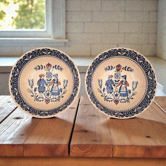 Johnson Brothers Hearts & Flowers Old Granite Cereal Bowls Set of 2 England - Picture 1 of 6